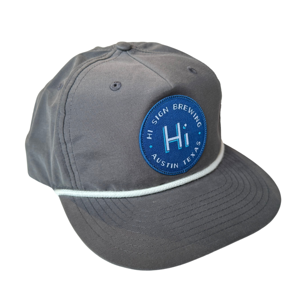 Hi Sign Brewing Grey 5-Panel Woven Patch